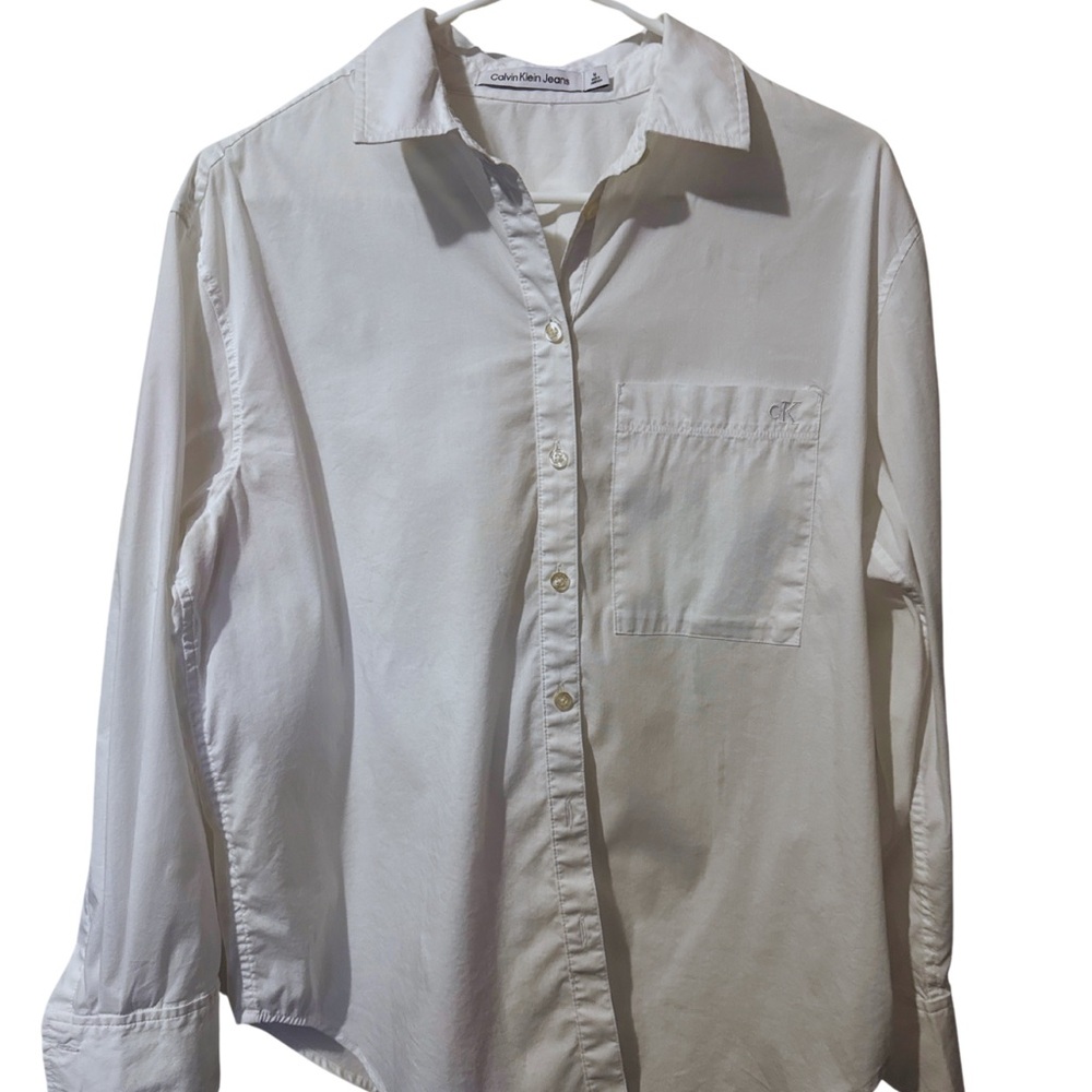Calvin Klein White Button-Up Shirt